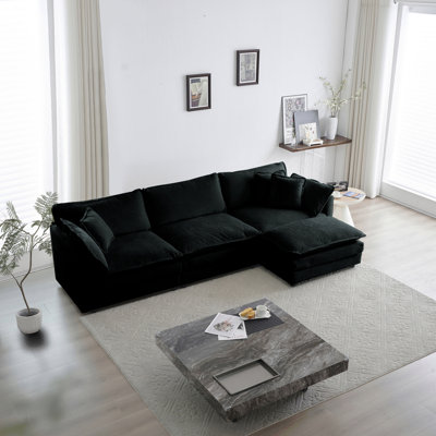 Canapé modulaire surdimensionné en L avec repose-pieds réversible Free Combination Comfy Upholstery