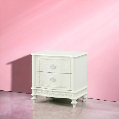 Ivory 2-Drawer Nightstand
