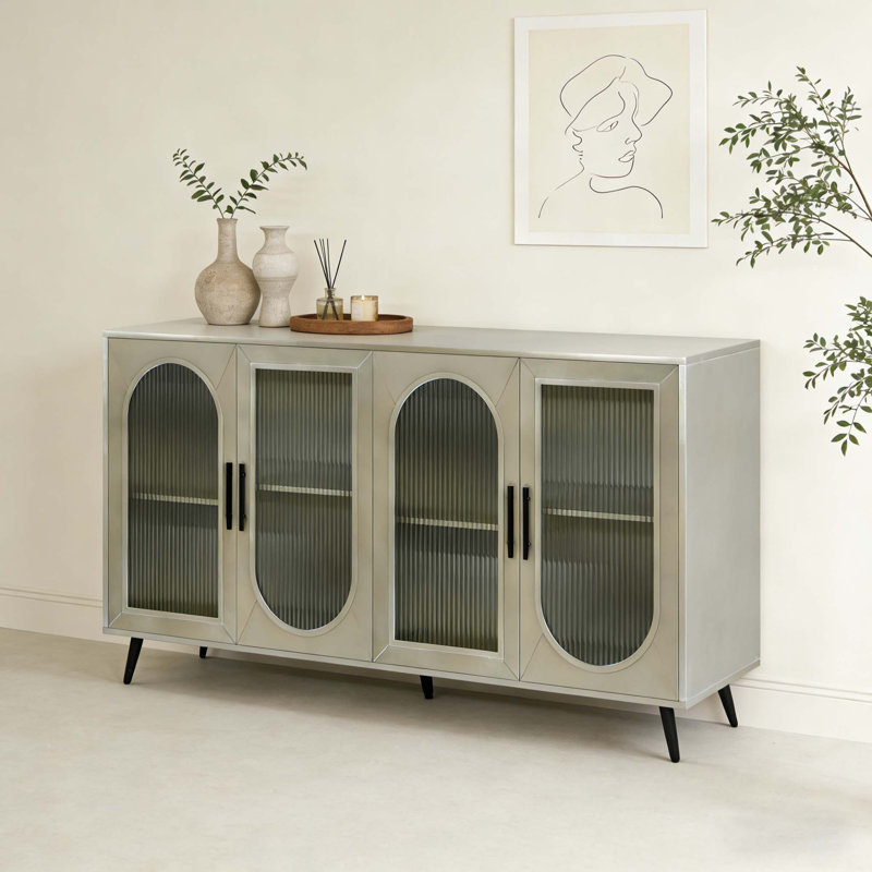 Armoire de rangement et tablettes réglables, Champagne
