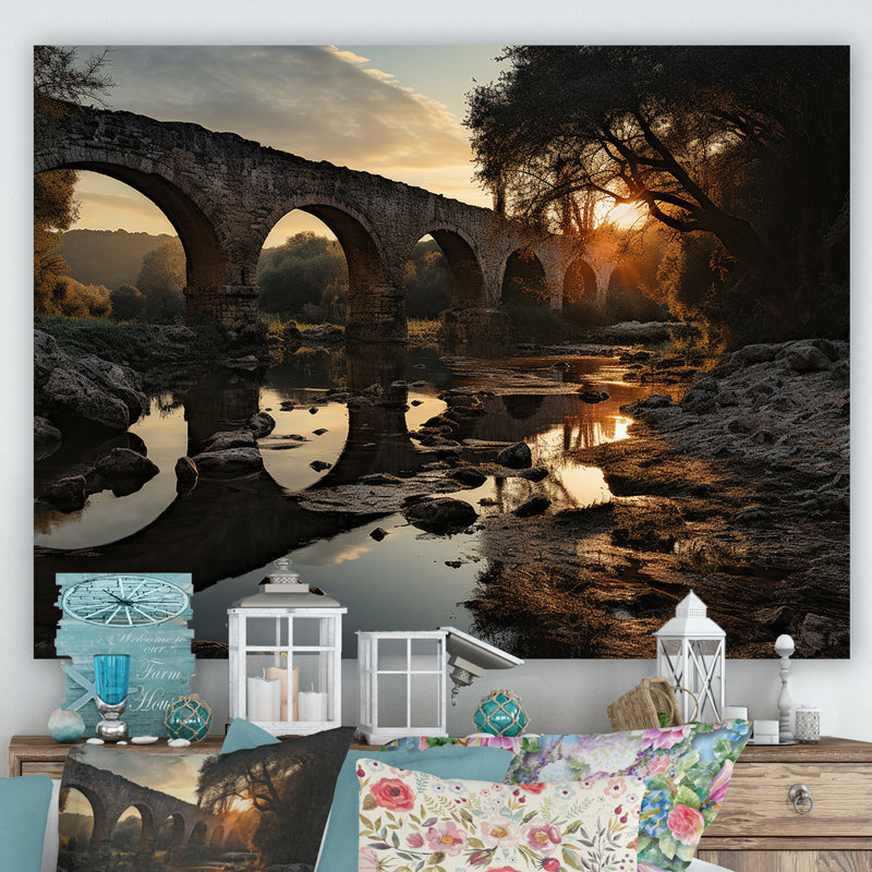 «Bridge To Nowhere Scenery» sur toile, Toile tendue, H 16 po x l 32 po x P 1 po