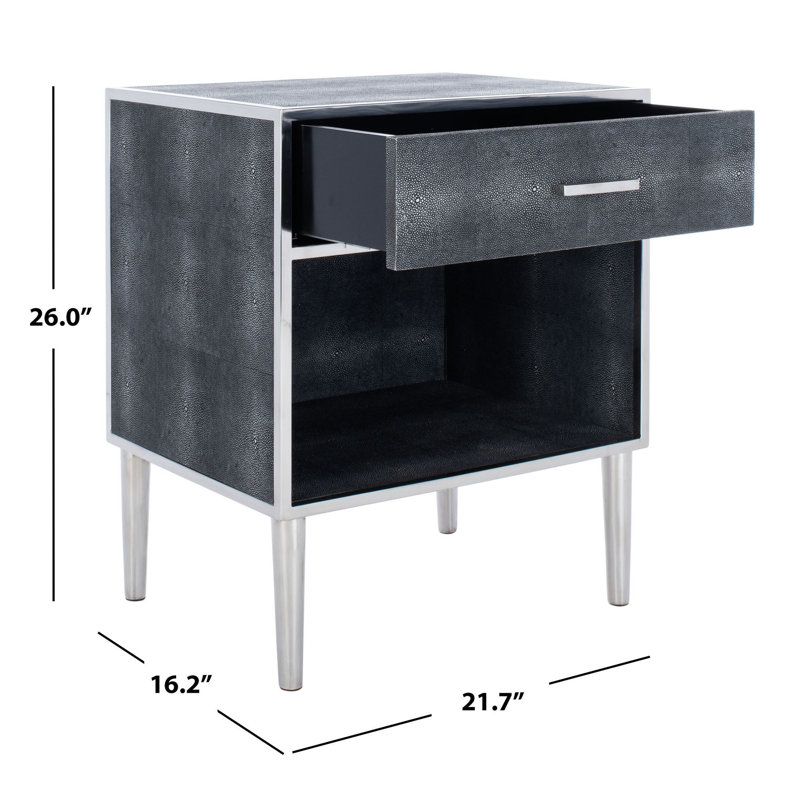Chevet 1 tiroir Shagreen