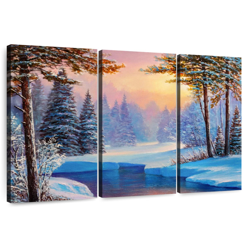 Alvord Winter River Landscape, 36" H x 57" W