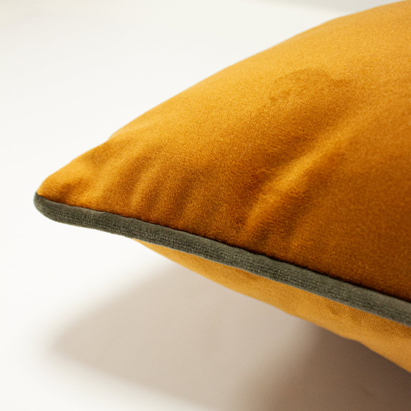 Geometric Rectangular Cushion, Rust/Mink