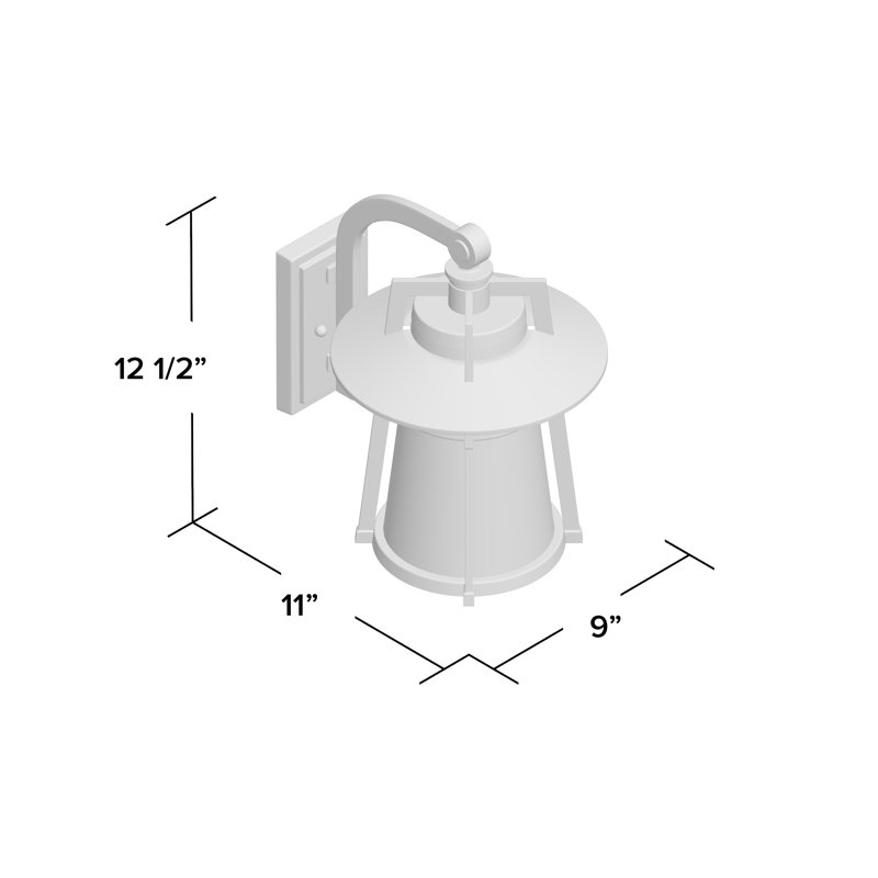 Wall Light, 12.5" H x 9" W x 11" D
