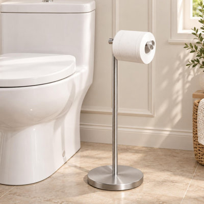 Porte-papier hygiénique sur pied en acier inoxydable SUS304