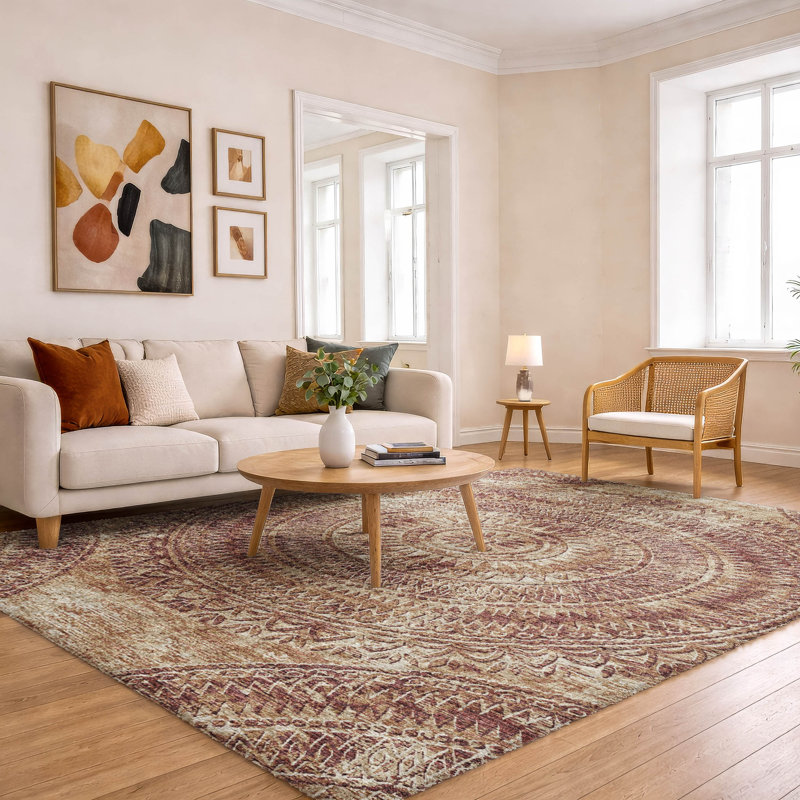 Premium Machine Washable Dream Shag ADS113 Medallion Rug, Canyon, 9' x 12'