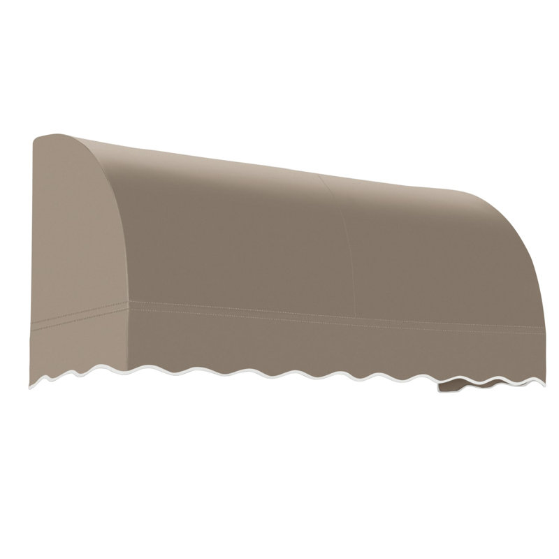 Awntech Savannah Acrylic Fabric Fixed Awning, Taupe, 31" H x 76.5" W x 24" D