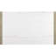 Table de salle à manger rectangulaire en marbre blanc - Placage de bois brun 66 po x 38 po