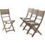Chaises de salle à manger pliantes de 2, en bois gris, 2 chaises en bois design, aucun assemblage requis et peu encombrant