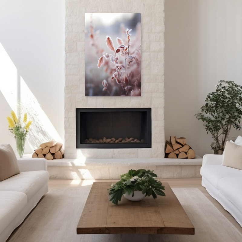 Treechild - Frosted Elegance, art mural contemporain abstrait, H 48 po x l 32 po