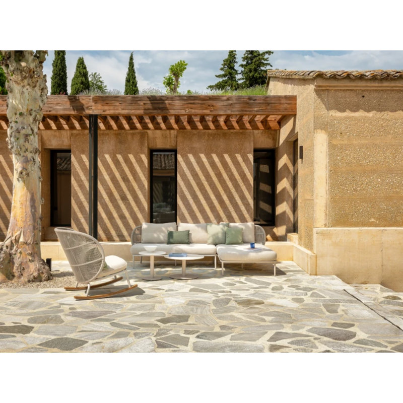 Kodo Modular Chaise Longue Quick Ship Set Almond
