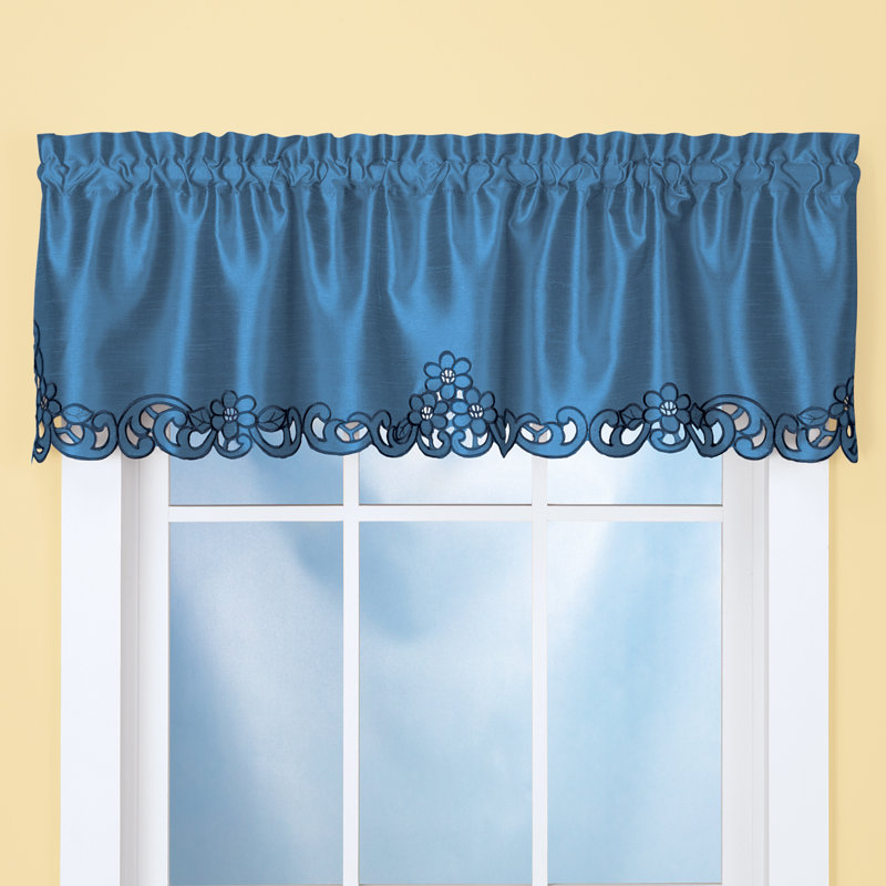 Cantonnière à volutes 13,12 po Moreira Elegance, Bleu