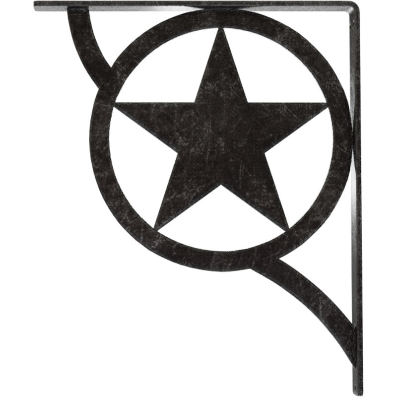 Support en fer forgé Austin, Argent antique, H 15 po x l 1,5 po x p 12 po