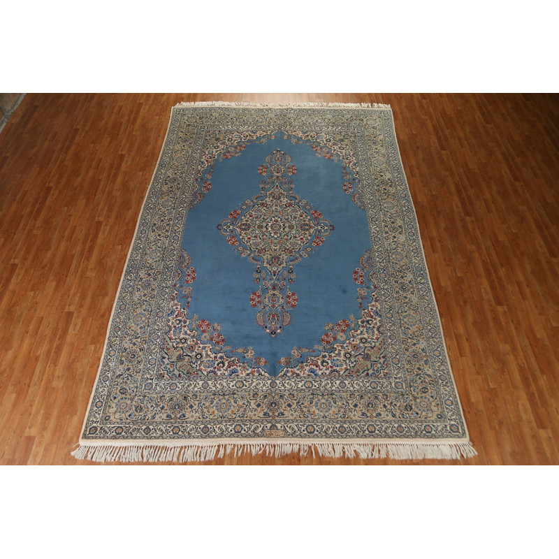 Tapis persan Kashan noué à la main 9 x 13