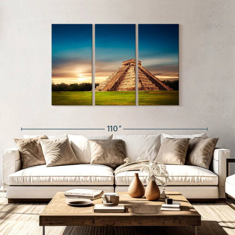 Adella Chichen Itza Pyramid, 48" H x 74" W