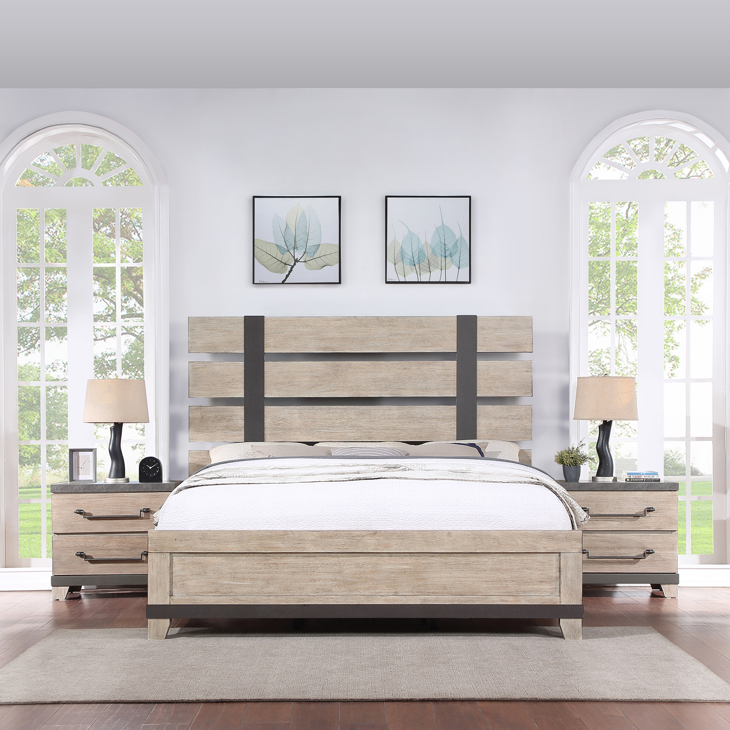 Gracie Oaks Solange Solid Wood Standard 3 Piece Bedroom Set Wayfair
