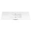 48"X18¼" Bathroom Vanity Sink Top With Three Holes, Ceramic Vanity Sink Top With Overflow, Drop In Bathroom Vessel Sink Rectangle, Glossy White