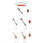 Ensemble d'ustensiles en bois naturel 6 - Pinces antiadhésives, spatule à long manche et louche pour la cuisine