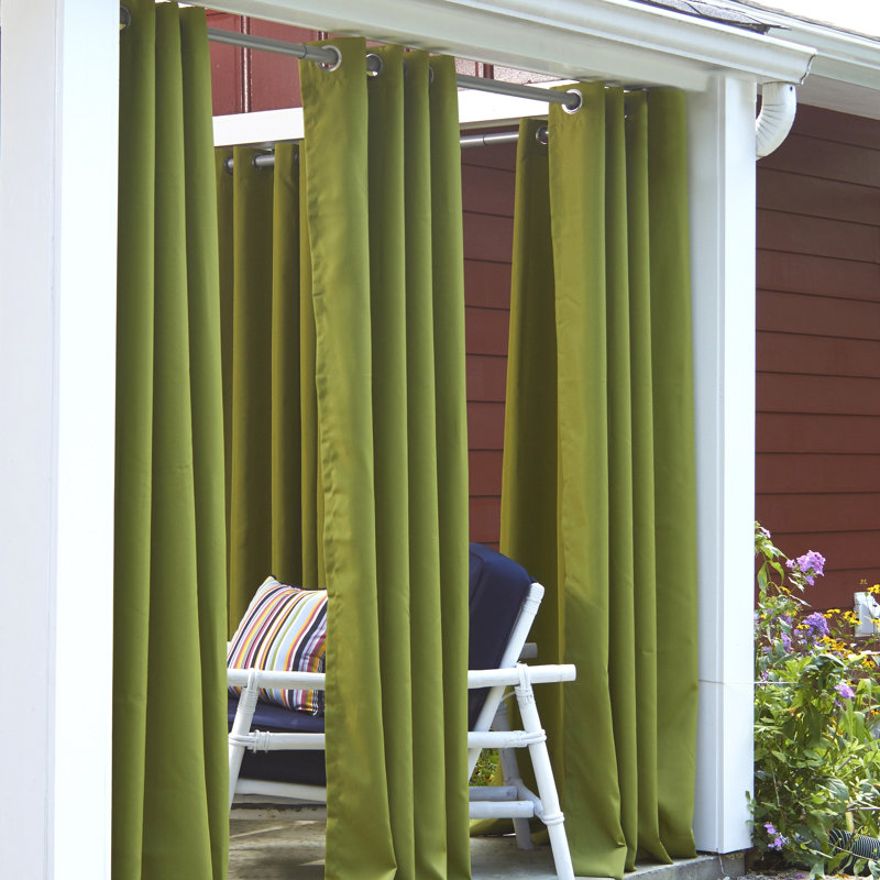 Panneau de rideau simple obscurcissant extérieur avec œillets Shipton, Kiwi, L 52 po x L 95 po