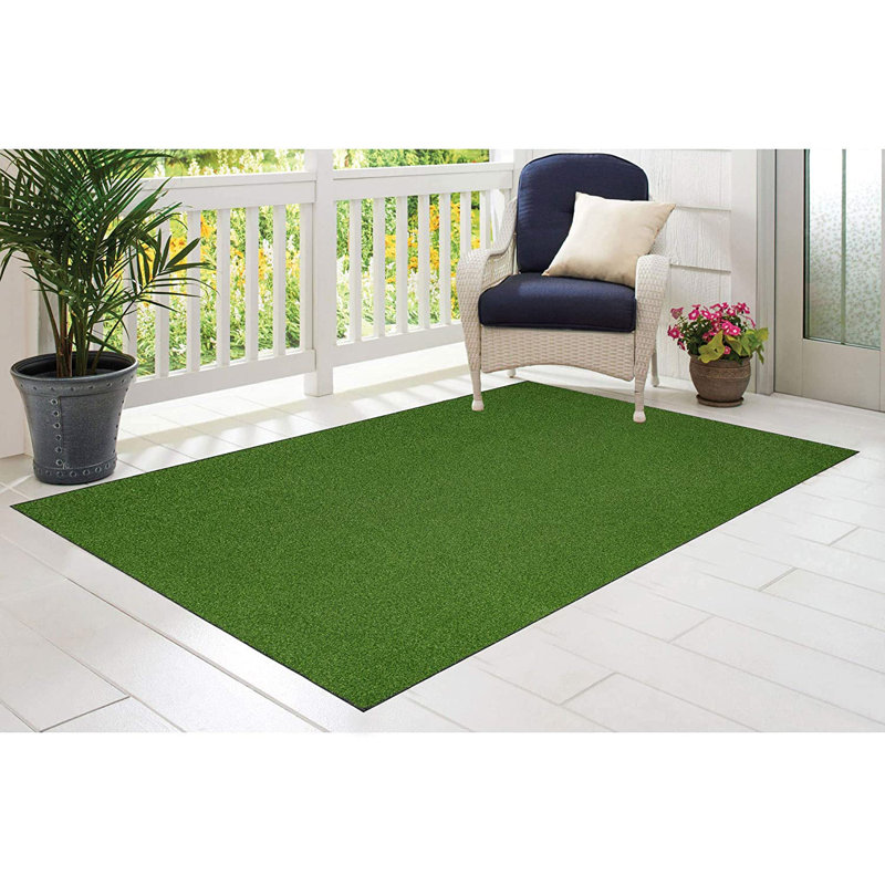Tapis d'extérieur avec pelouse synthétique antidérapante robuste, Rectangle 2 pi x 3 pi