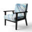 Fauteuil d'appoint rembourré 'Hanro - Blue Silver Spring II - Modern Lake House-1523914327