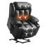 Fauteuil inclinable électrique en cuir avec port USB et porte-gobelet Power Lift-145867456
