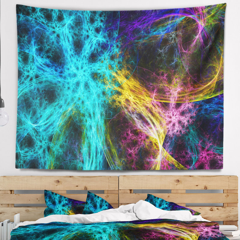 Tapisserie abstraite abstraite abstract lueur, H 78 po x l 92 po