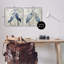 Ensemble de 2 reproductions d'art sur toile Blue Heron Palm, par Kim Allen-270821608