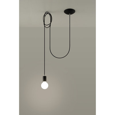Dan 1 - Light Black Bulb Pendant