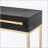 Entryway Table, Console Table with Two Drawers, Retro Hallway Table with Striking Geometric Design for Entryway and Living Room (Black)-1905257868