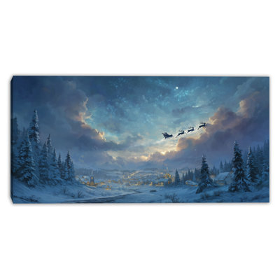 "Santa lecture" par Fireplace, art mural sur toile
