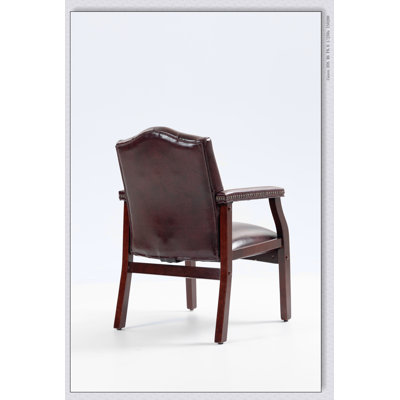 Chaises d'accueil en cuir avec siège et accoudoirs rembourrés, dossier mi-haut ergonomique pour un confort optimal au bureau et en salle d'attente