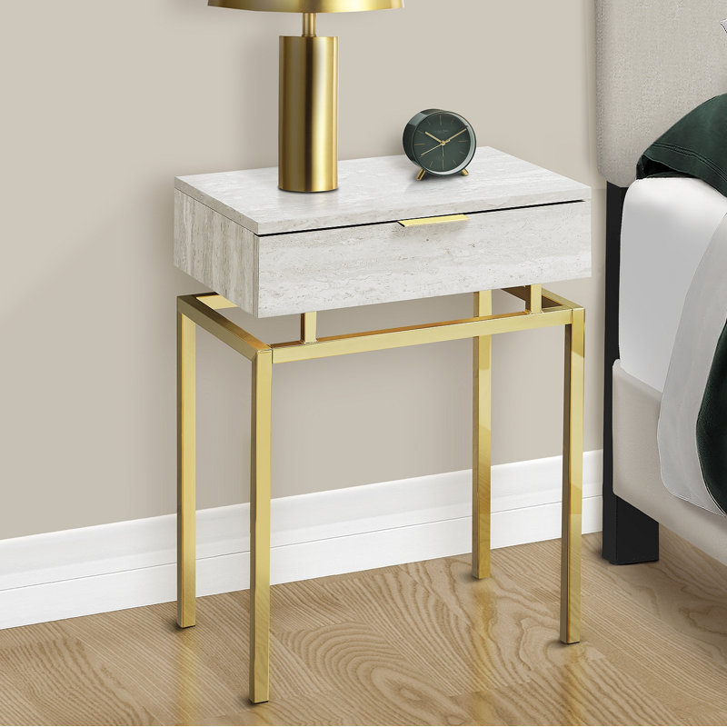 Table d'appoint avec table de bout et lampe de chevet avec tiroir et rangement