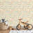 Peel and Stick PVC Wallpaper, Removable Self-Adhesive Wall Covering With Retro Mid Century Modern Atomic Starburst Colorful Circles Print, Waterproof for Home Decor - Roll