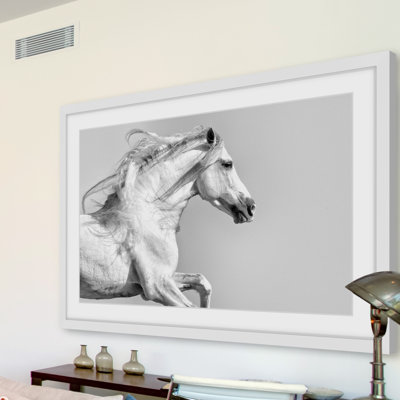 "White Mane" Framed Print