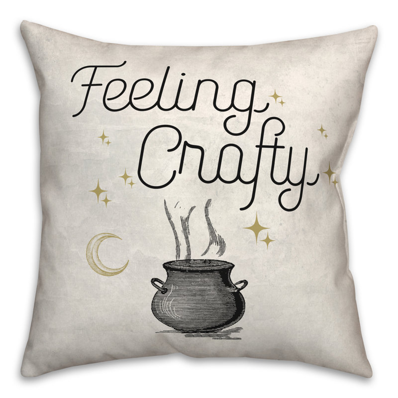  Feeling Crafty Square Pillow Cover & Insert, 16" x 16"