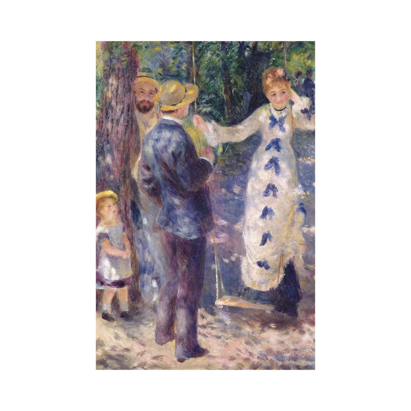 The Swing, 1876 by Pierre-Auguste Renoir - Painting on Canvas, 66.04cm H x 45.72cm W x 3.81cm D, Wrapped Canvas
