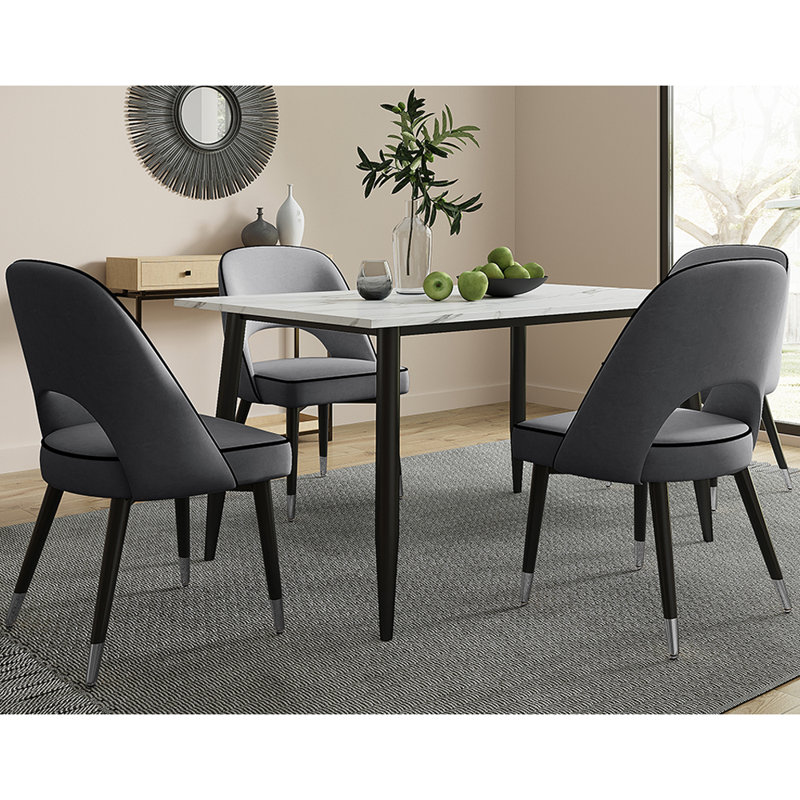 Caytlin 4 - Person Dining Set, Grey
