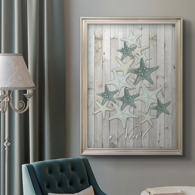 Coastal Christmas IV - Toile encadrée de qualité supérieure - prête à être accrochée