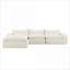 Canapé modulaire | 116 pouces 4 places sans assemblage modulaire pour le salon | Chenille | Blanc cassé-24449489