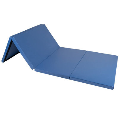 4'x8'x2 Thick Folding Gymnastics Exercise Mat Aerobics Stretching Yoga Mats (Sakura pink)