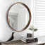 Miroir mural rond en bois pour meuble-lavabo de salle de bain-90993438-88364435