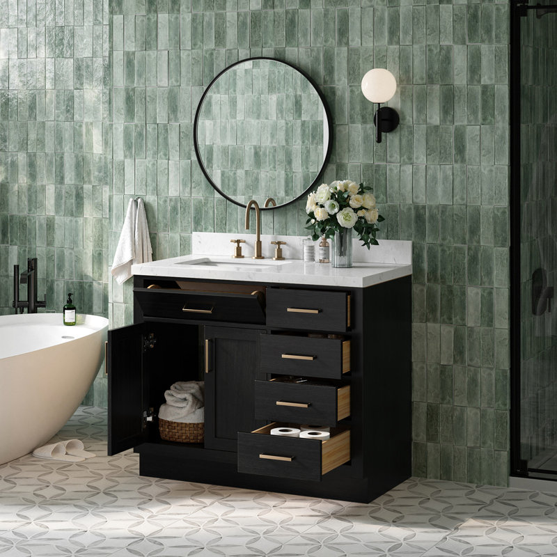 42" Single Bathroom Vanity Base only, Natural Oak