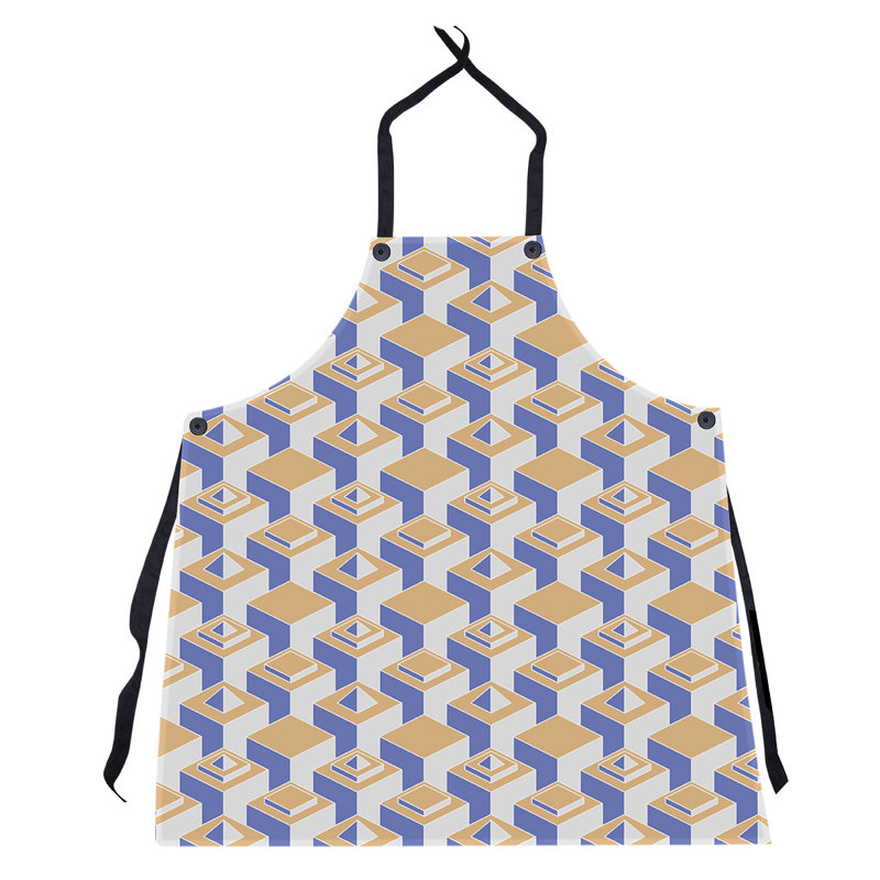 Jordao Bib Apron, Orange/Blue