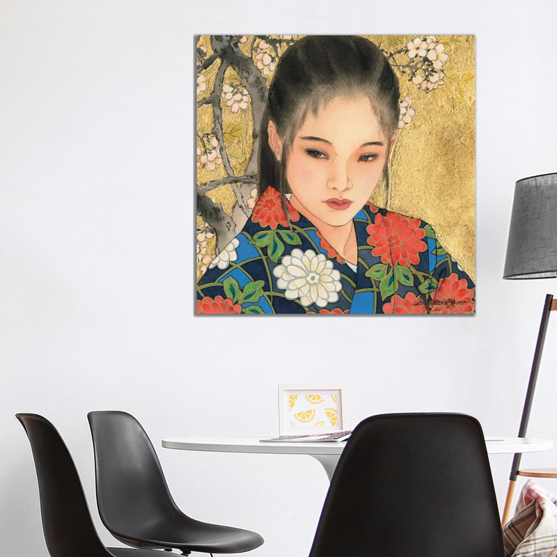 Noriko - Painting on Canvas, Wrapped Canvas, 93.98 cm H x 93.98 cm W