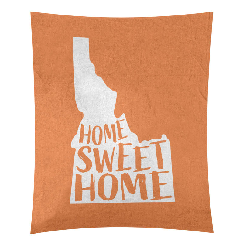 Tapisserie Home Sweet Idaho, H 80 po x l 68 po, Orange