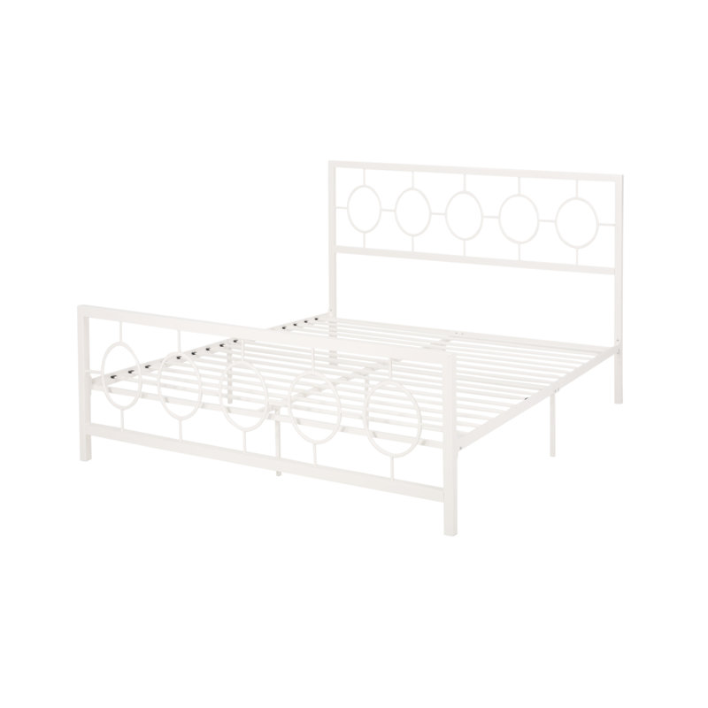 Lit plateforme Singract, King, Blanc