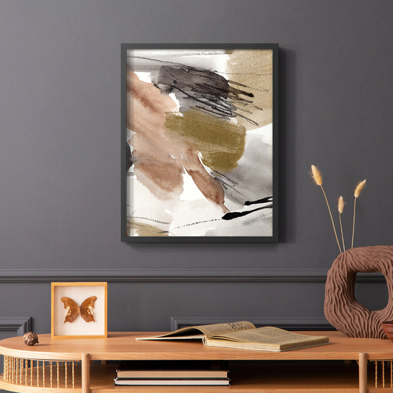 Or antique II, reproduction encadrée - bois massif, Noir, H 28 po x l 22 po