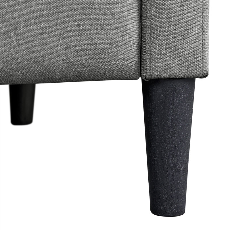 Single Reclining Chair With Adjustable Back & Footrest, Grey