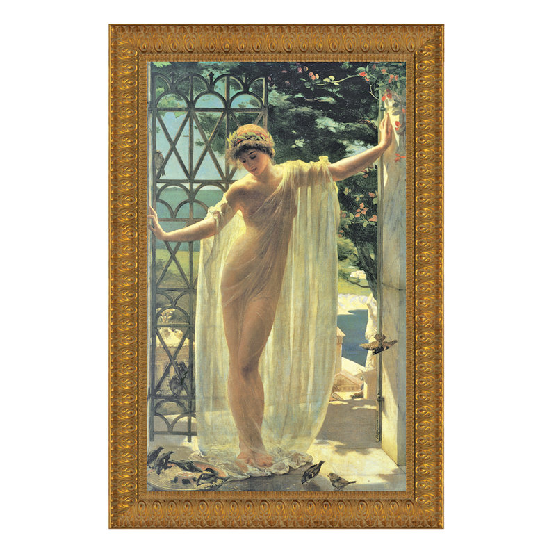 Reproduction d'art encadrée, "Les femmes, 1878" par John Reinhard Weguelin, H 43,5 po x l 31,5 po x P 1,75 po